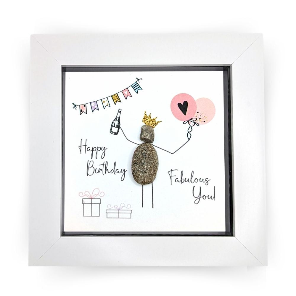 La De Da! Happy Birthday Fabulous Mini Pebble Art Balloon Framed Print –  Love Kate's