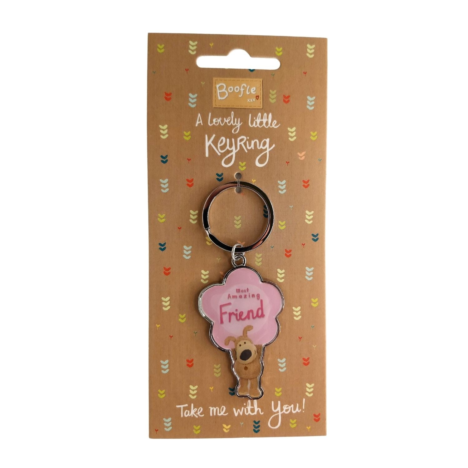 Boofle Amazing Friend Flower Power Boofle Keyring Gift Idea