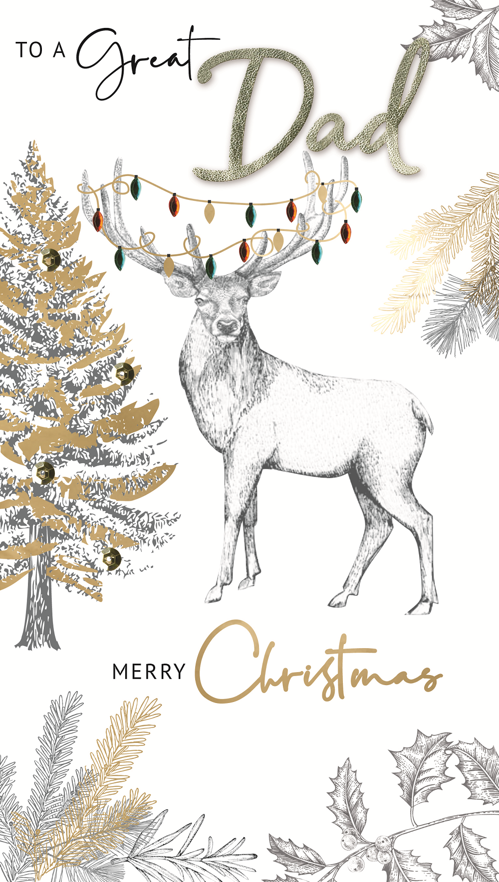 Amazing Dad Embellished Hand-Finished Christmas Card