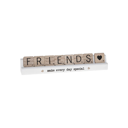 Scrabble Sentiments Friends Every Day Special Wooden Scrabble Table Plaque