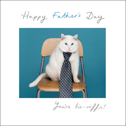 Father's Day You're Tie-Riffic! Cat Father's Day Greeting Card