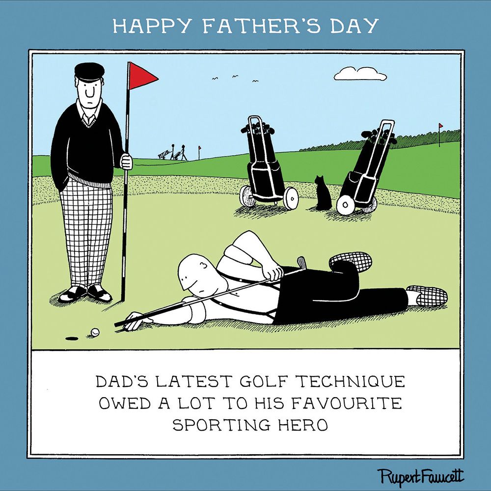 Dad's Latest Golf Technique Funny Fred Father's Day Card