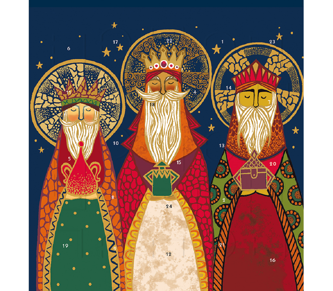 Caltime We Three Kings Christmas Advent Calendar Card