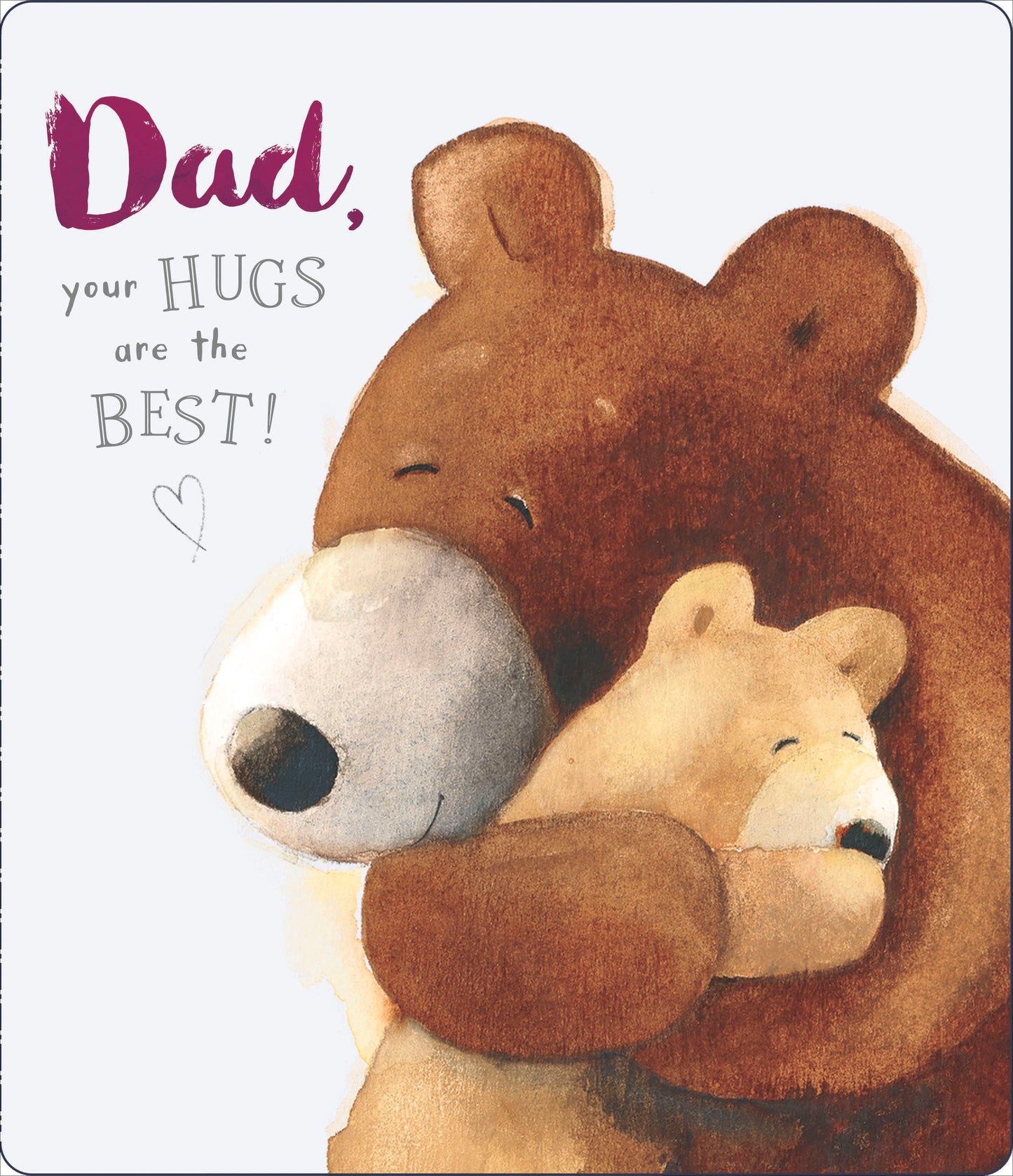 Dad Hugs Are Best Father's Day Card Cute Albert Bear