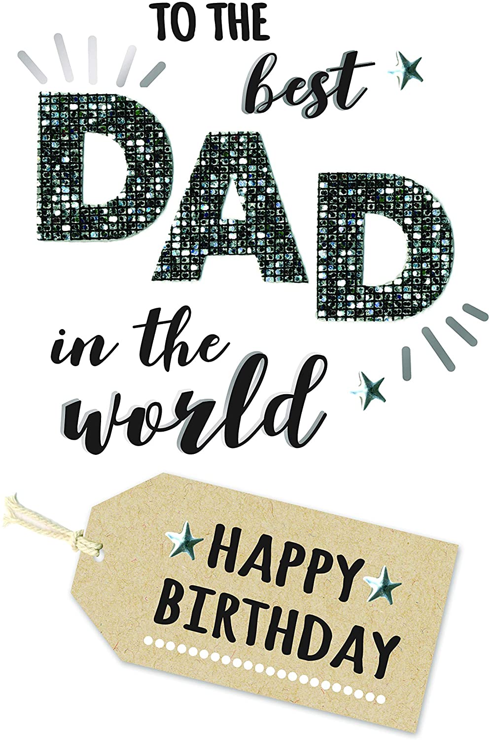 Wonderful Dad Birthday Greeting Card Hand-Finished