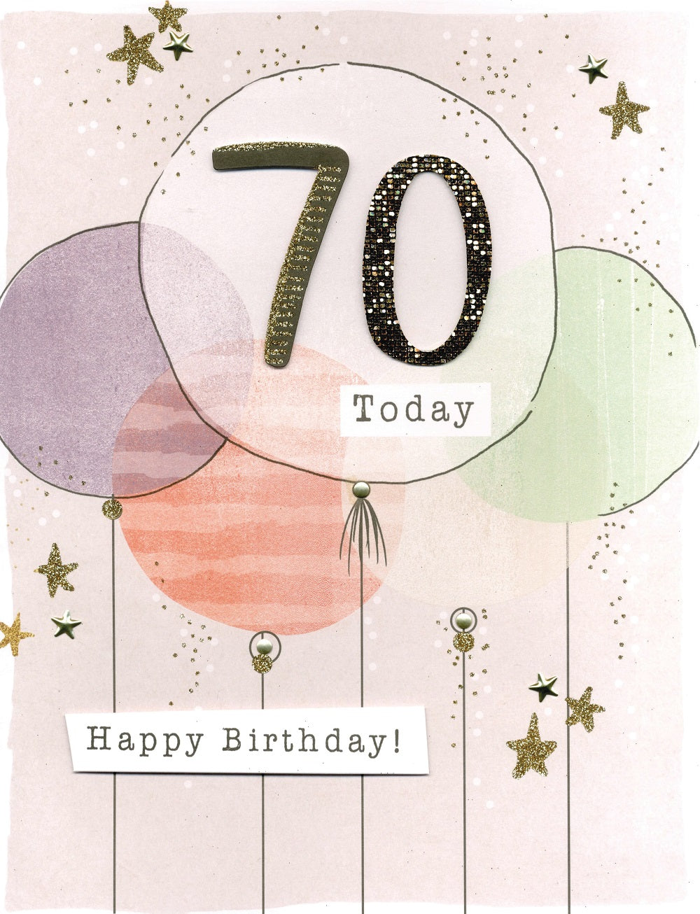 On Your 70th Birthday Gigantic Greeting Card  A4 Sized Cards