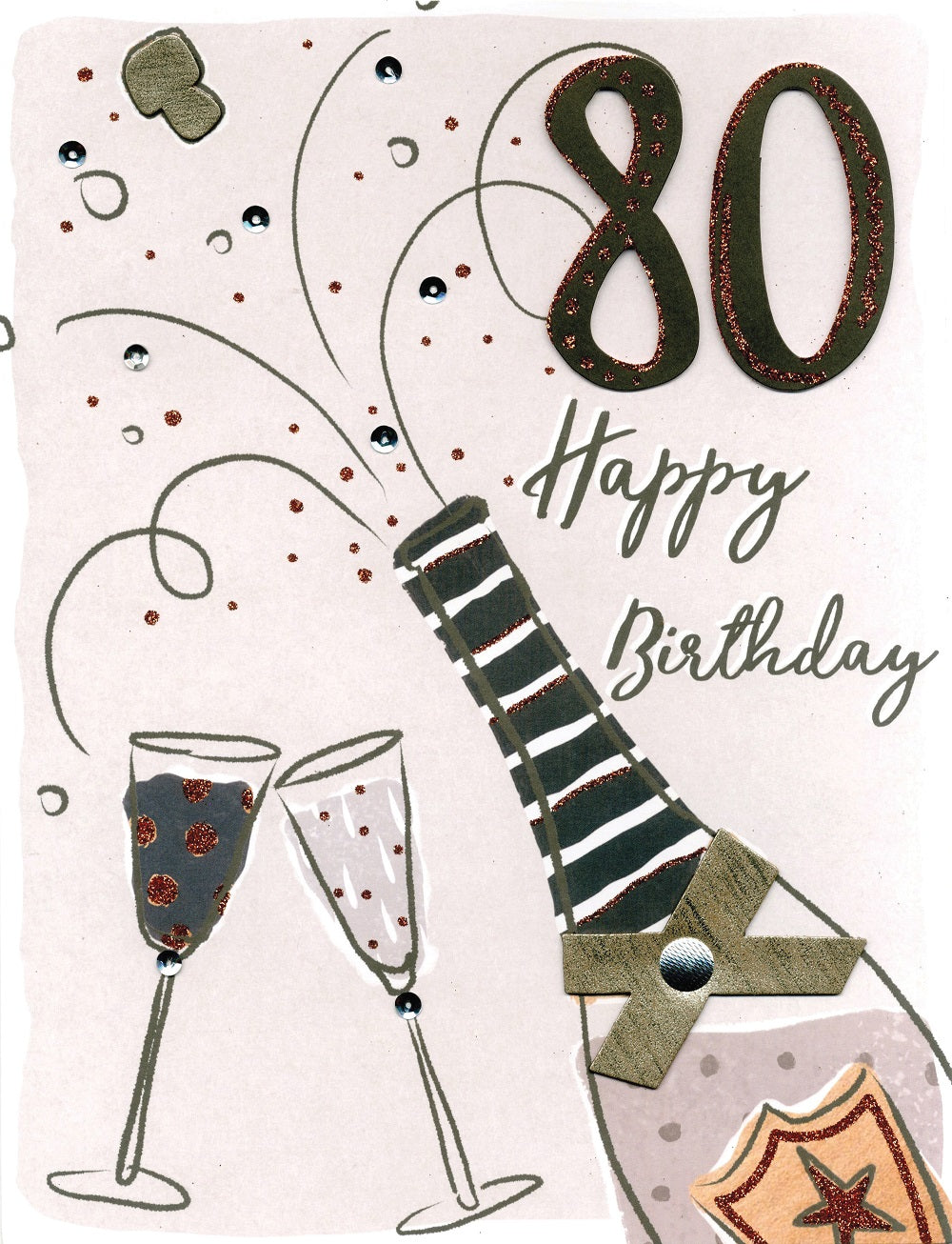 On Your 80th Birthday Gigantic Greeting Card  A4 Sized Cards