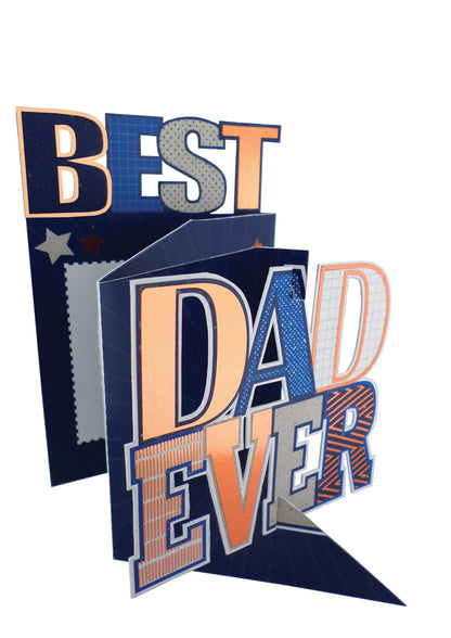 Best Dad Ever 3D Cutting Edge Greeting Cards