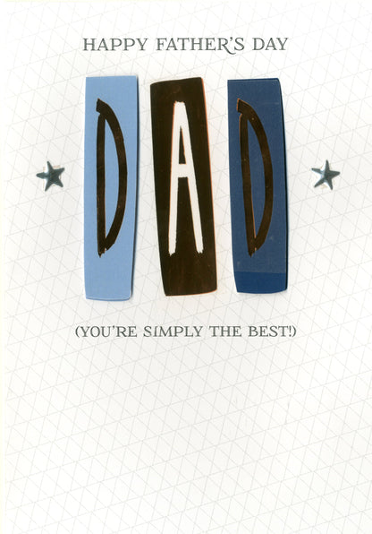 Simply The Best Dad Father's Day Card