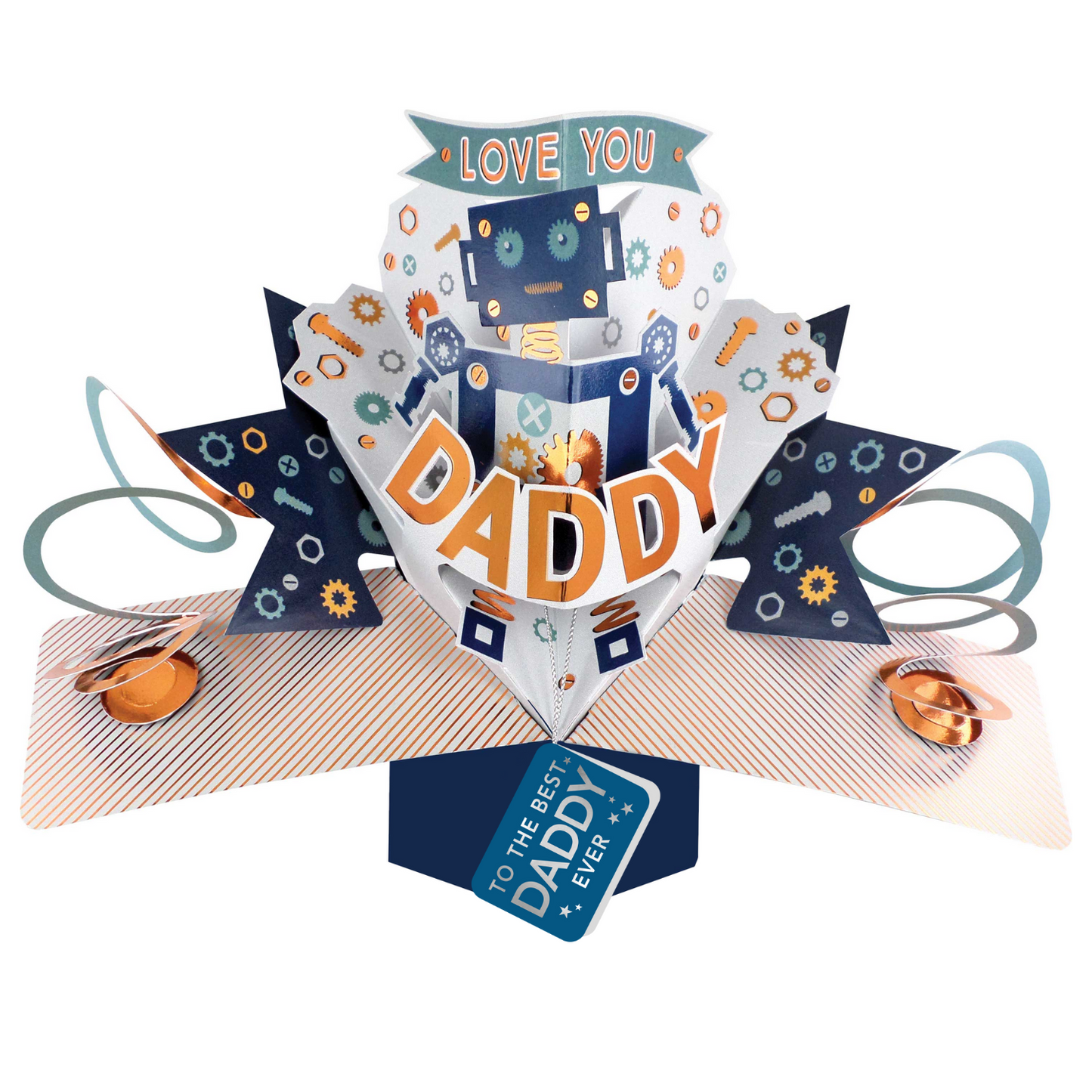 Pop Up Daddy Robot Greeting Card Choice Of Cards