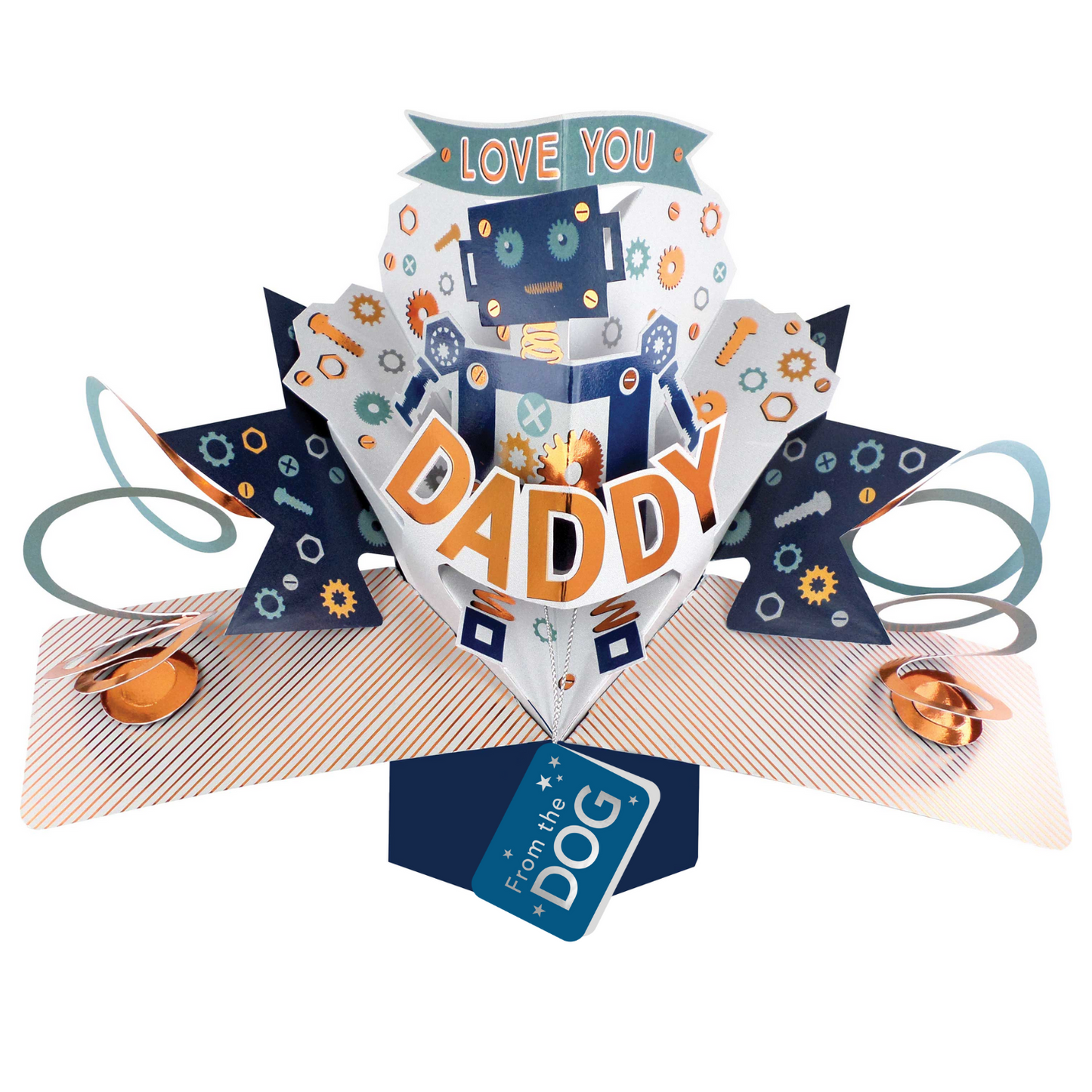 Pop Up Daddy Robot Greeting Card Choice Of Cards