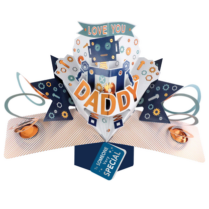 Pop Up Daddy Robot Greeting Card Choice Of Cards