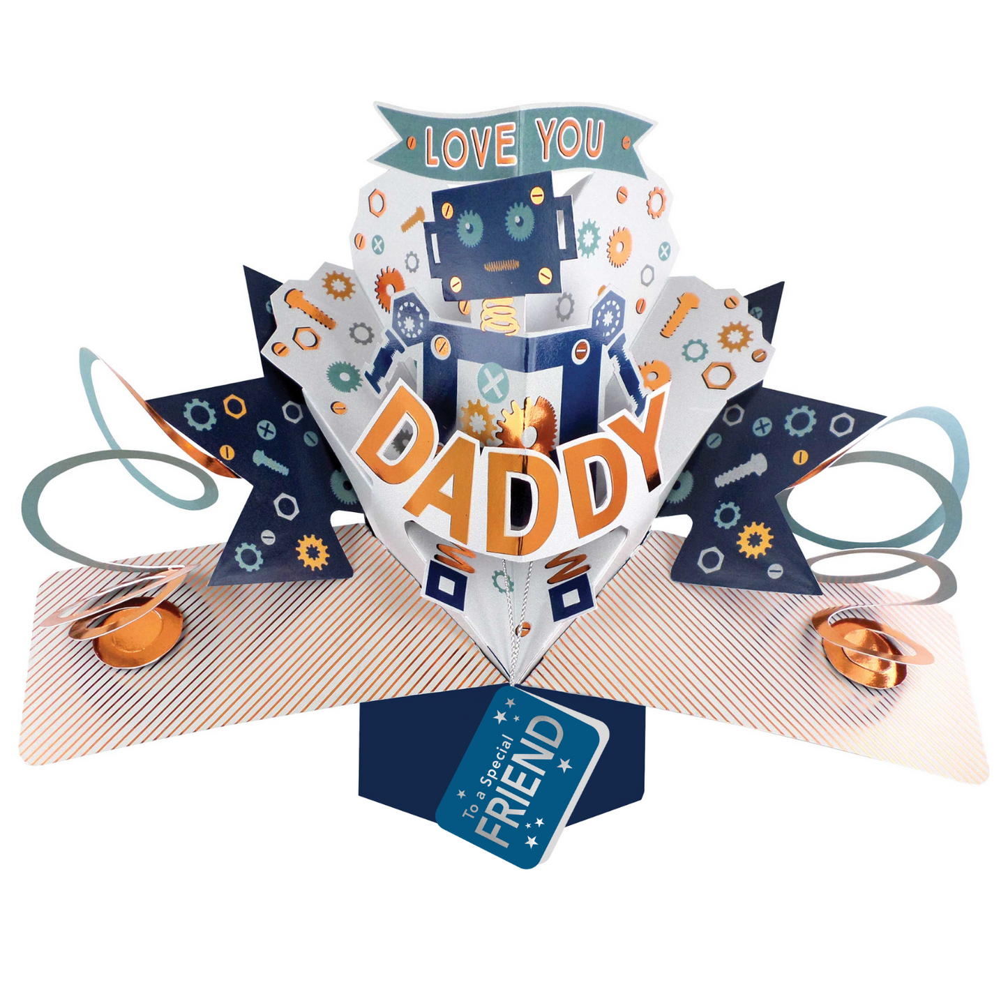 Pop Up Daddy Robot Greeting Card Choice Of Cards