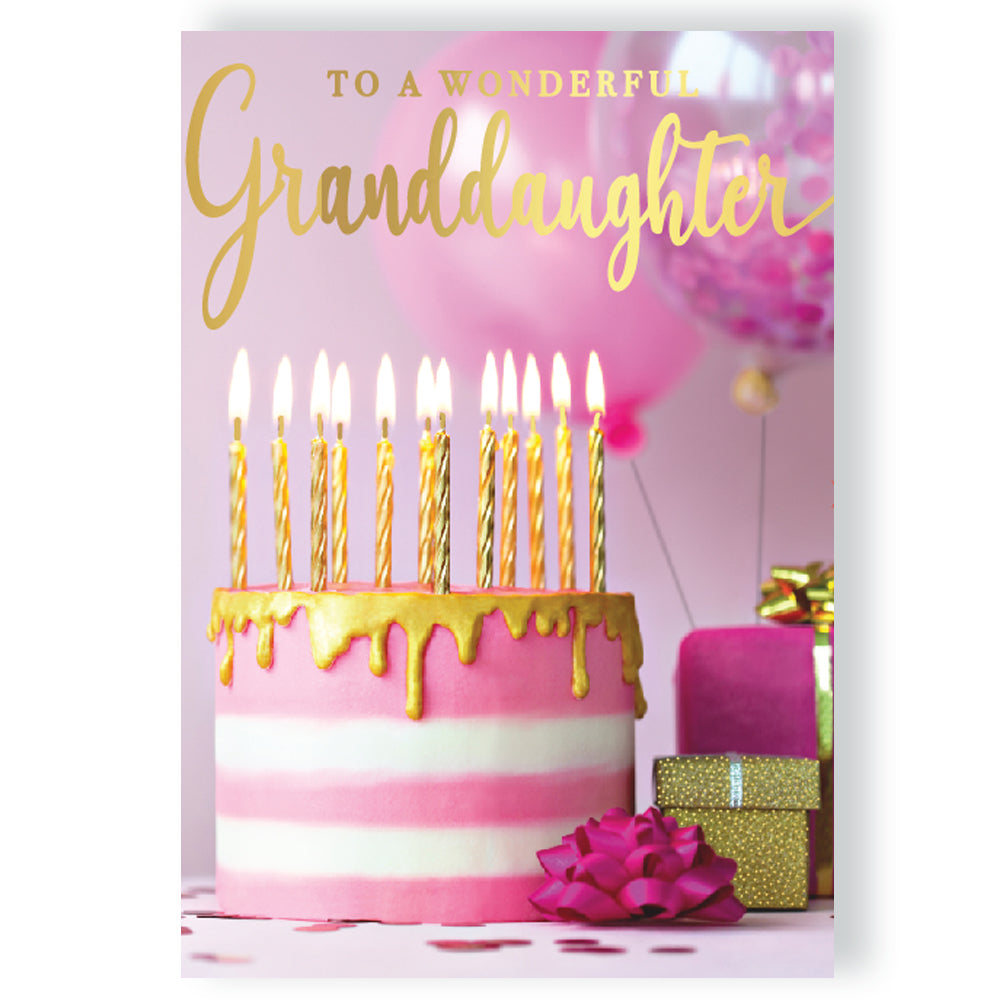 Wonderful Granddaughter Musical Birthday Card Singing Happy Birthday To You Mila