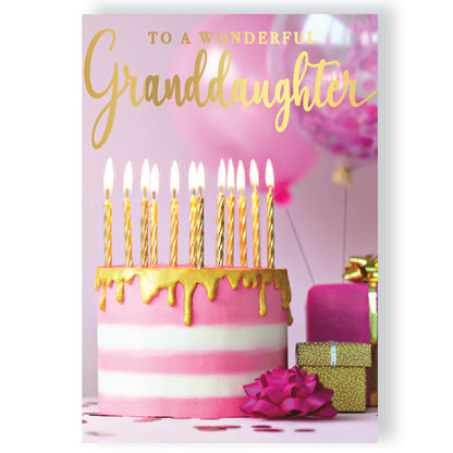 Wonderful Granddaughter Musical Birthday Card Singing Happy Birthday To You Mila