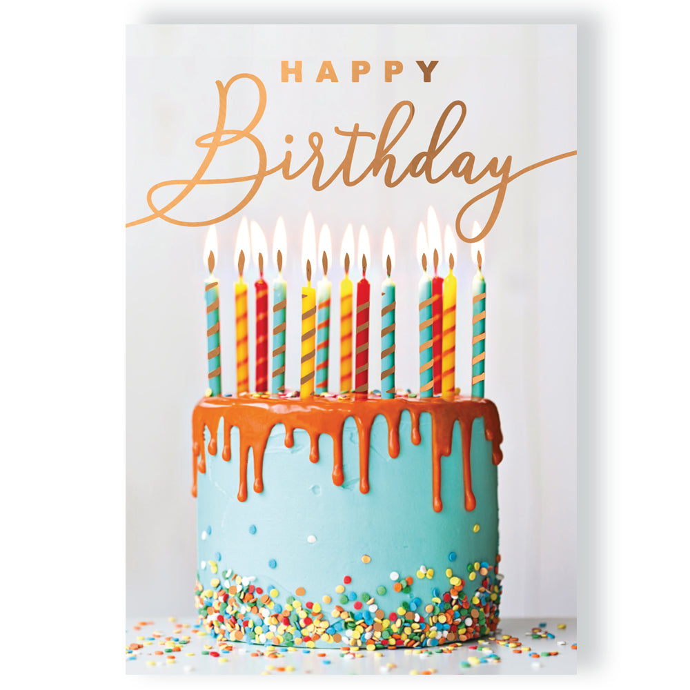 Cake & Candles Musical Birthday Card Singing Happy Birthday To You Elijah