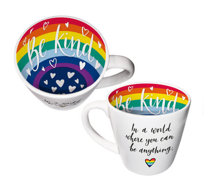 Be Kind Be Anything Rainbow Inside Out Mug