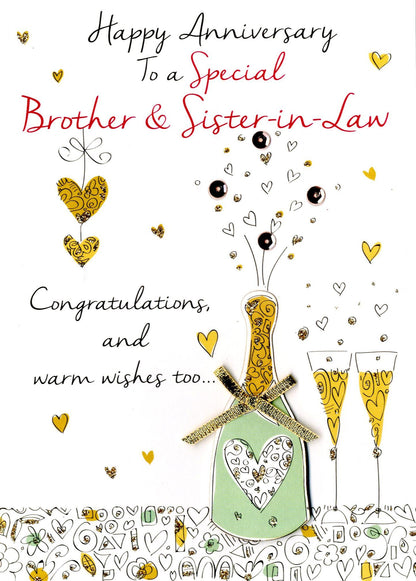 Brother & Sister-In-Law Anniversary Greeting Card