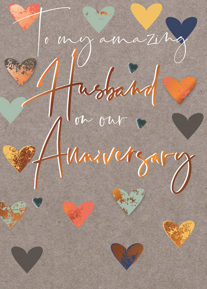 Amazing Husband On Our Anniversary Greeting Card