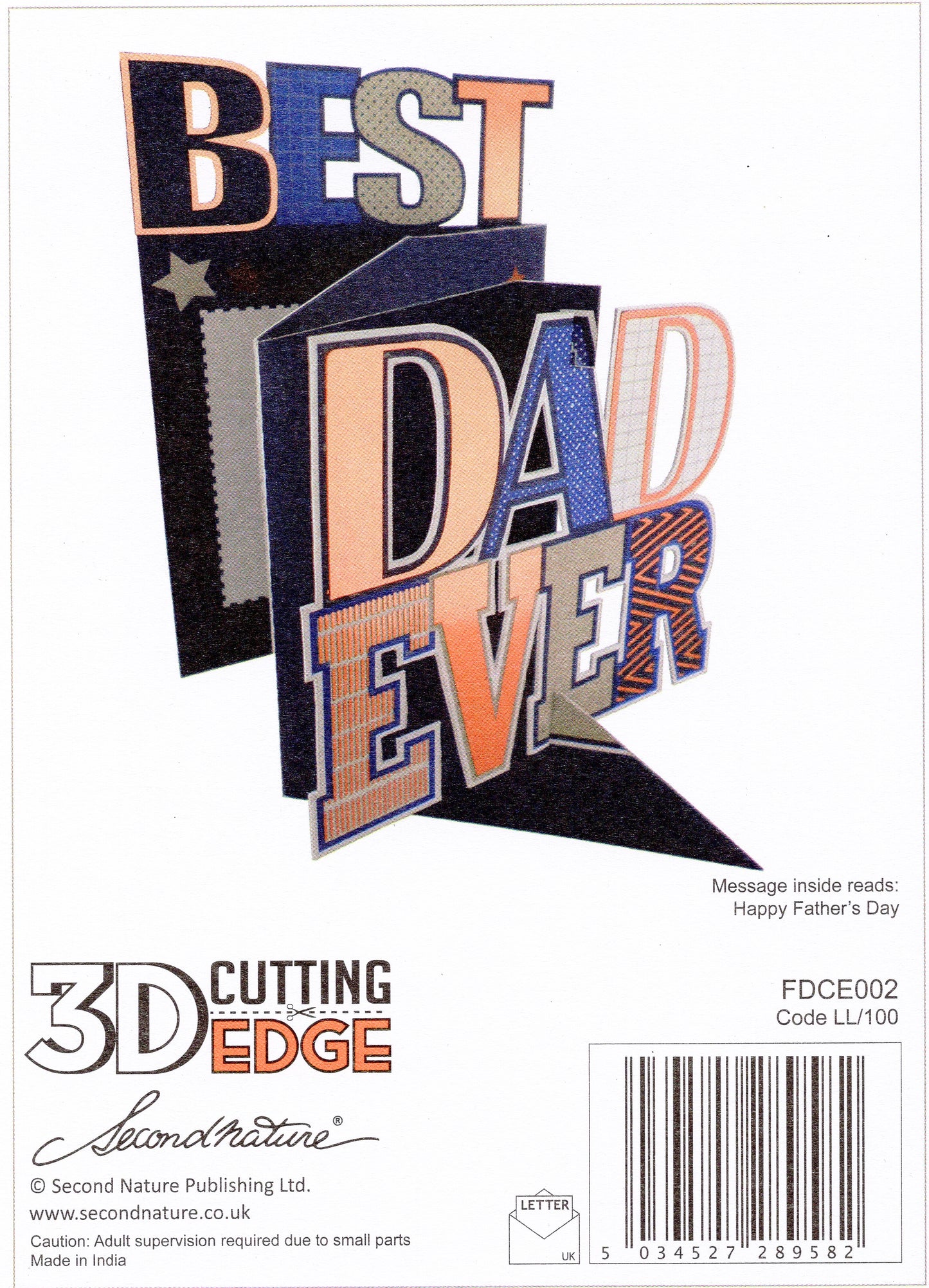 Best Dad Ever 3D Cutting Edge Greeting Cards