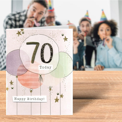 On Your 70th Birthday Gigantic Greeting Card  A4 Sized Cards