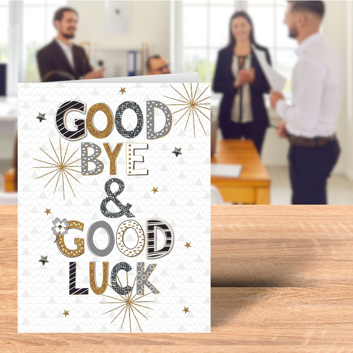 Good Bye And Good Luck Glitter Gigantic Greeting Card A4 Sized Cards