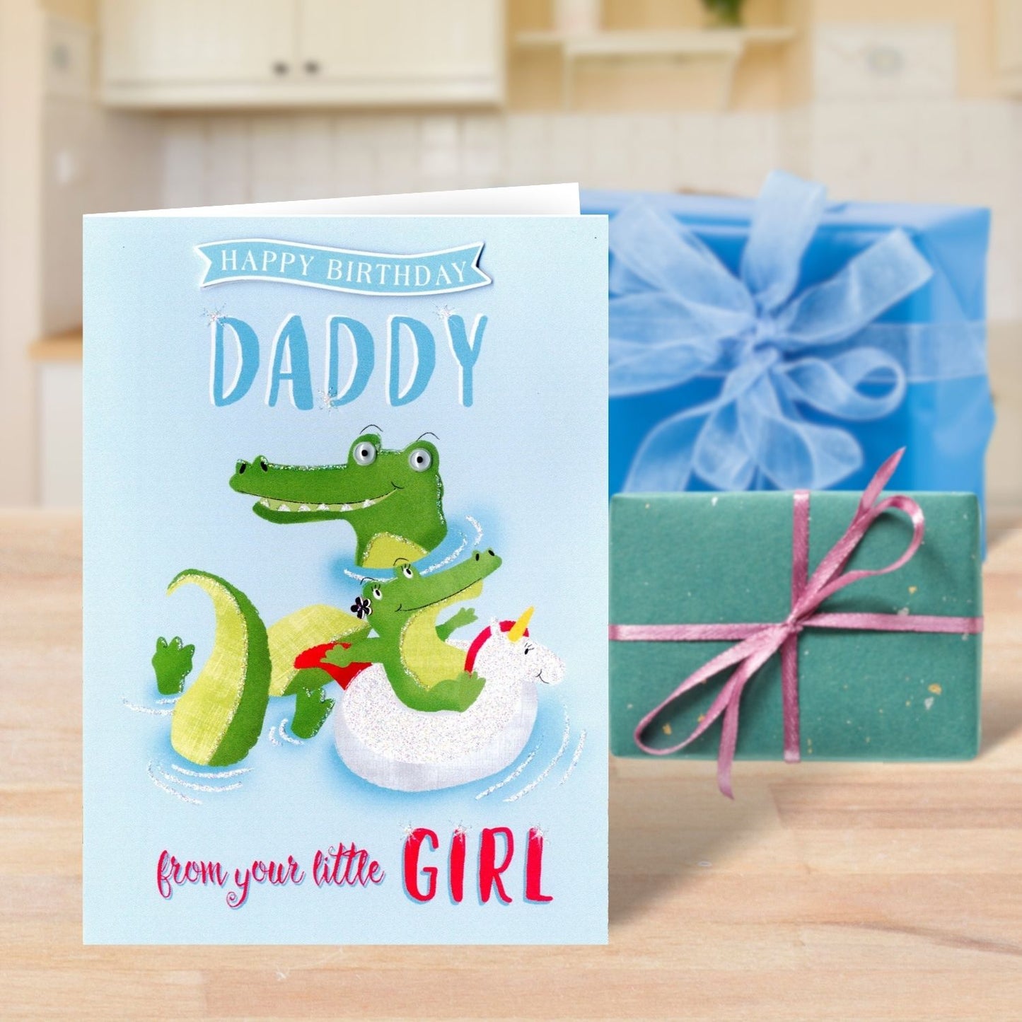 Daddy From Little Girl Birthday Greeting Card