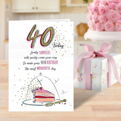 Most Wonderful 40th Birthday Greeting Card