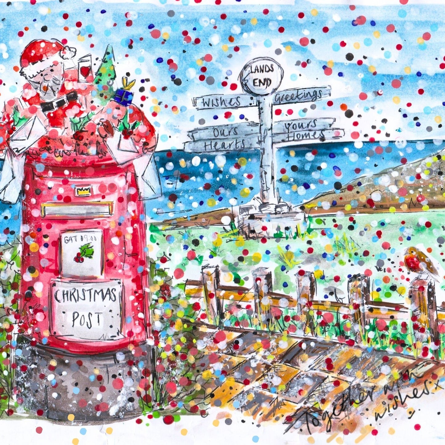 Tabitha Corbett 'Together With Wishes' Christmas Card - Love Kate's #1000heartsandhomes Christmas Campaign