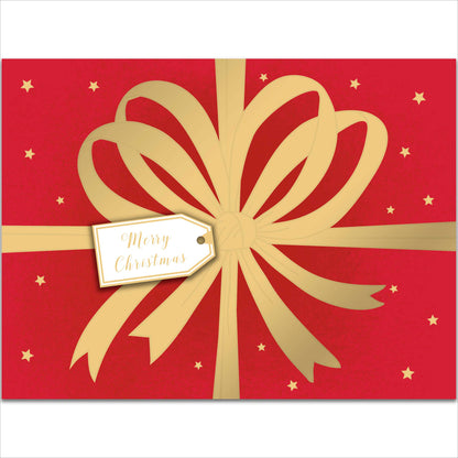 Box of 8 Gold Bow Alzheimer's Society Charity Christmas Cards