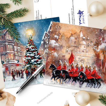 Box of 16 Festive Snow Scenes NSPCC Charity Christmas Cards