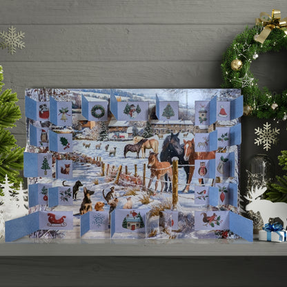 Caltime Festive Snowy Lane Traditional Christmas Advent Calendar