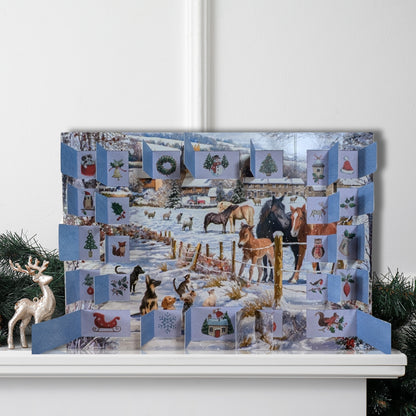 Caltime Festive Snowy Lane Traditional Christmas Advent Calendar