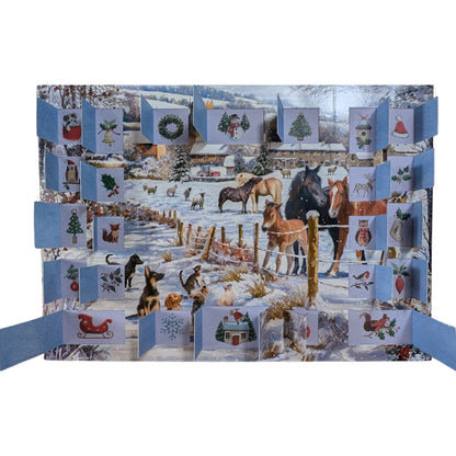 Caltime Festive Snowy Lane Traditional Christmas Advent Calendar