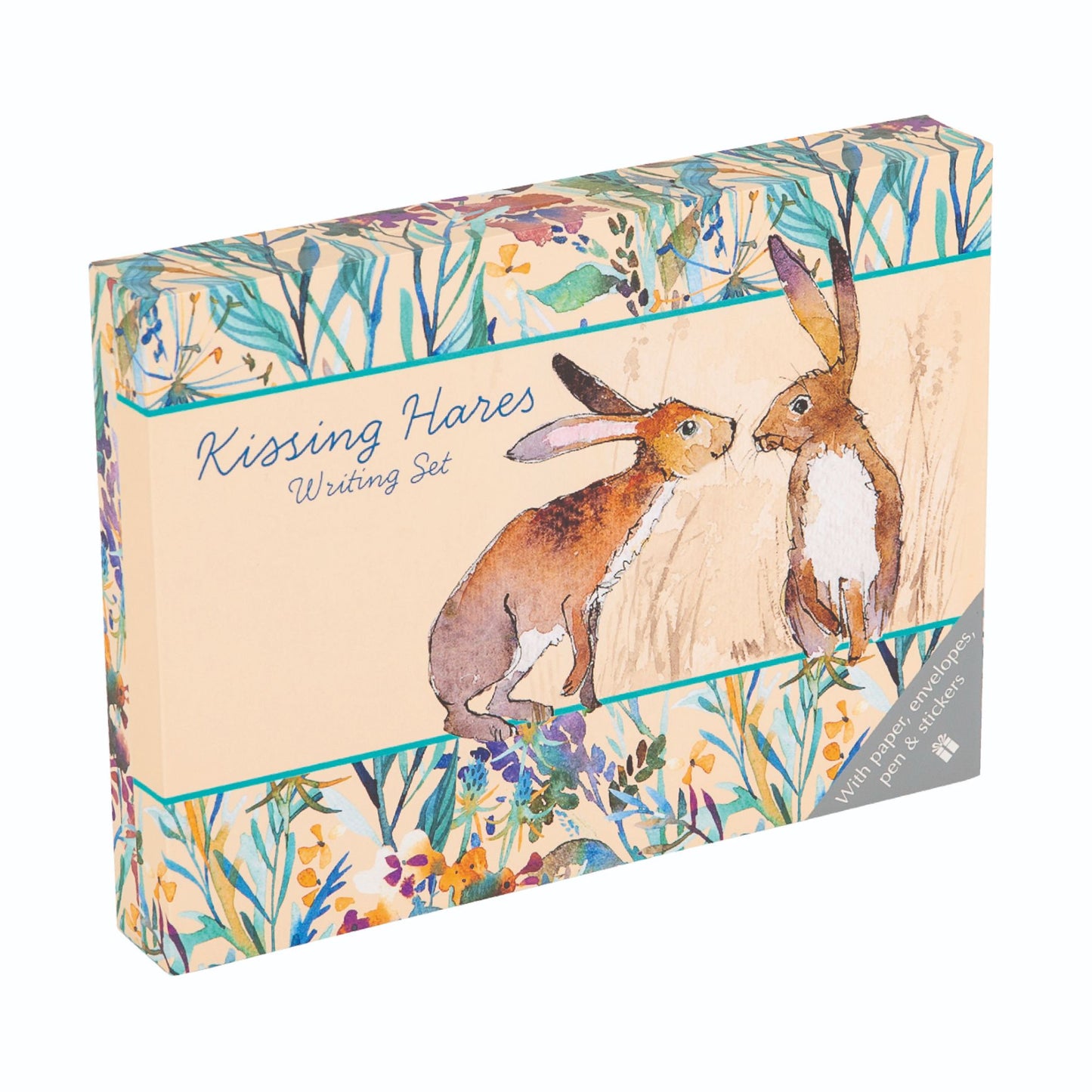 Gifted Stationery Kissing Hares Letter Writing Set Contains Pen, Paper & Envelopes