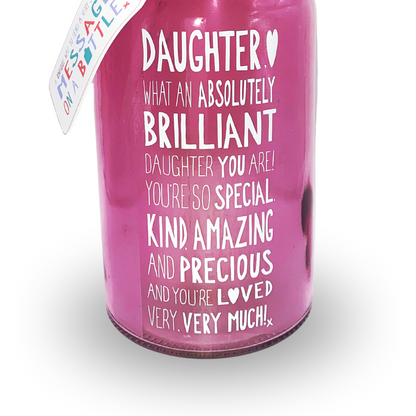 Brilliant Daughter Light Up Jar Messages Of Love Glass Jar With LED Lights