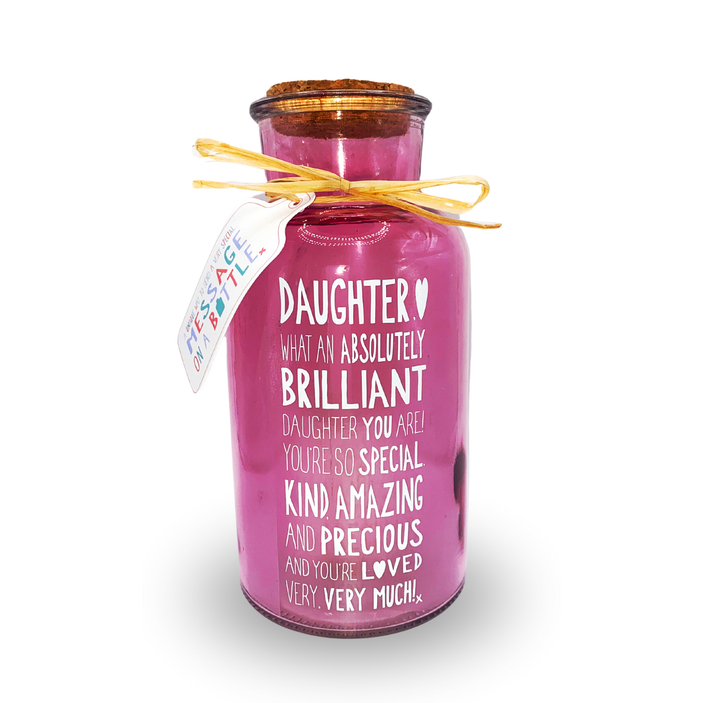 Brilliant Daughter Light Up Jar Messages Of Love Glass Jar With LED Lights