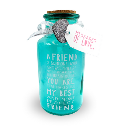 Perfect Friend Light Up Jar Messages Of Love Gift Range