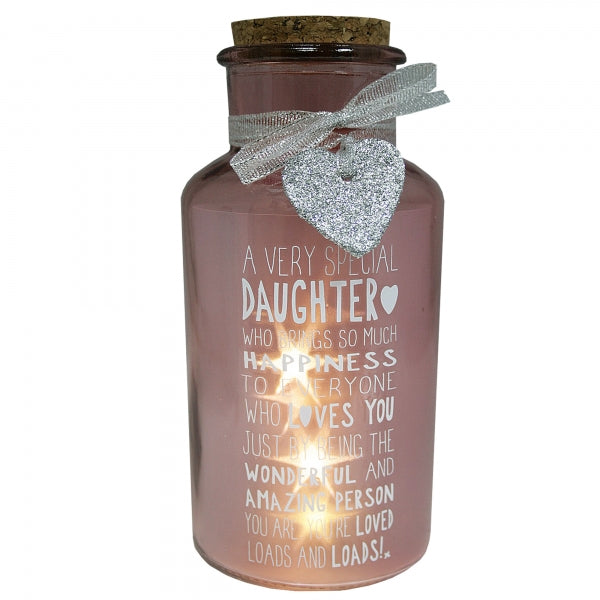 Special Daughter Light Up Jar Messages Of Love Gift