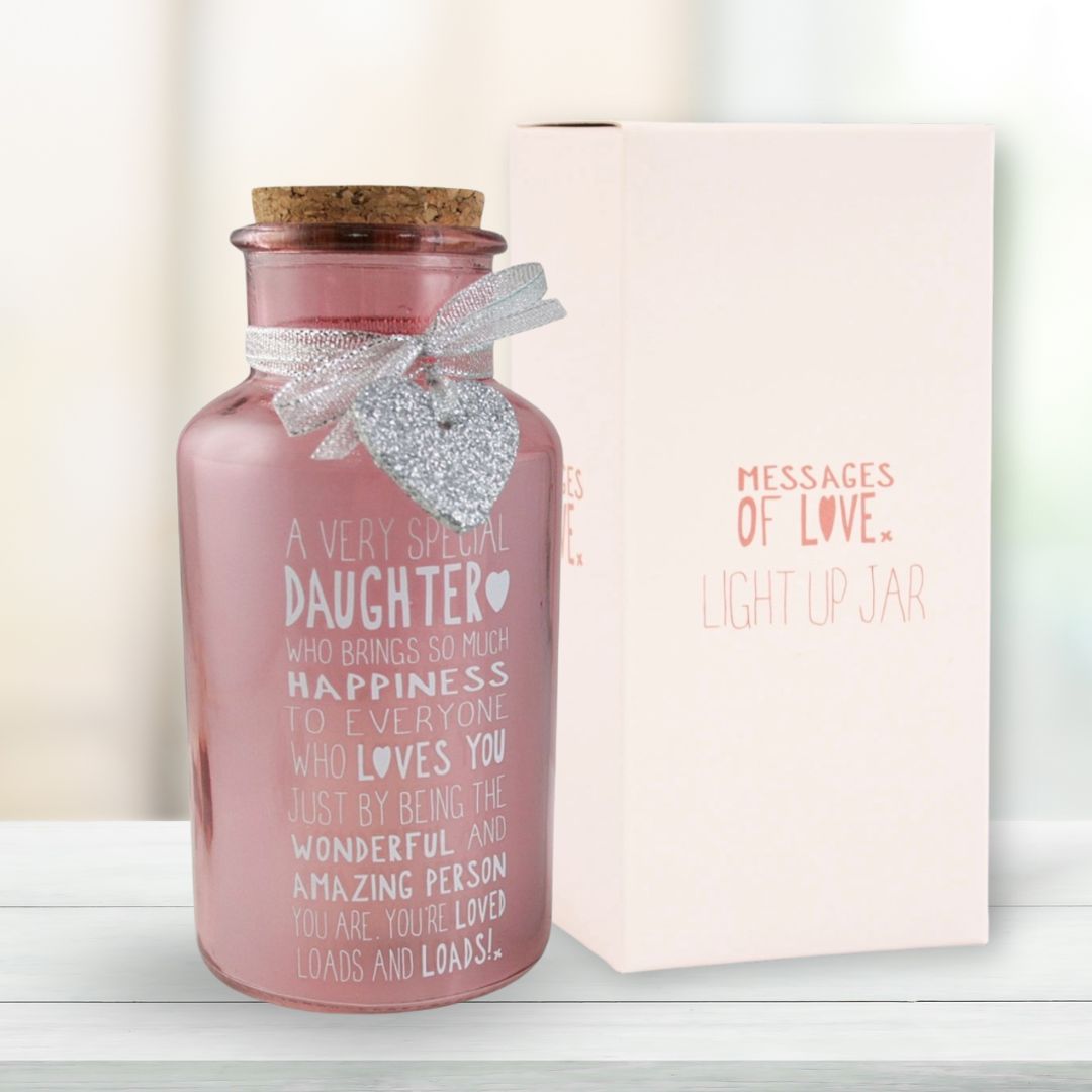 Special Daughter Light Up Jar Messages Of Love Gift