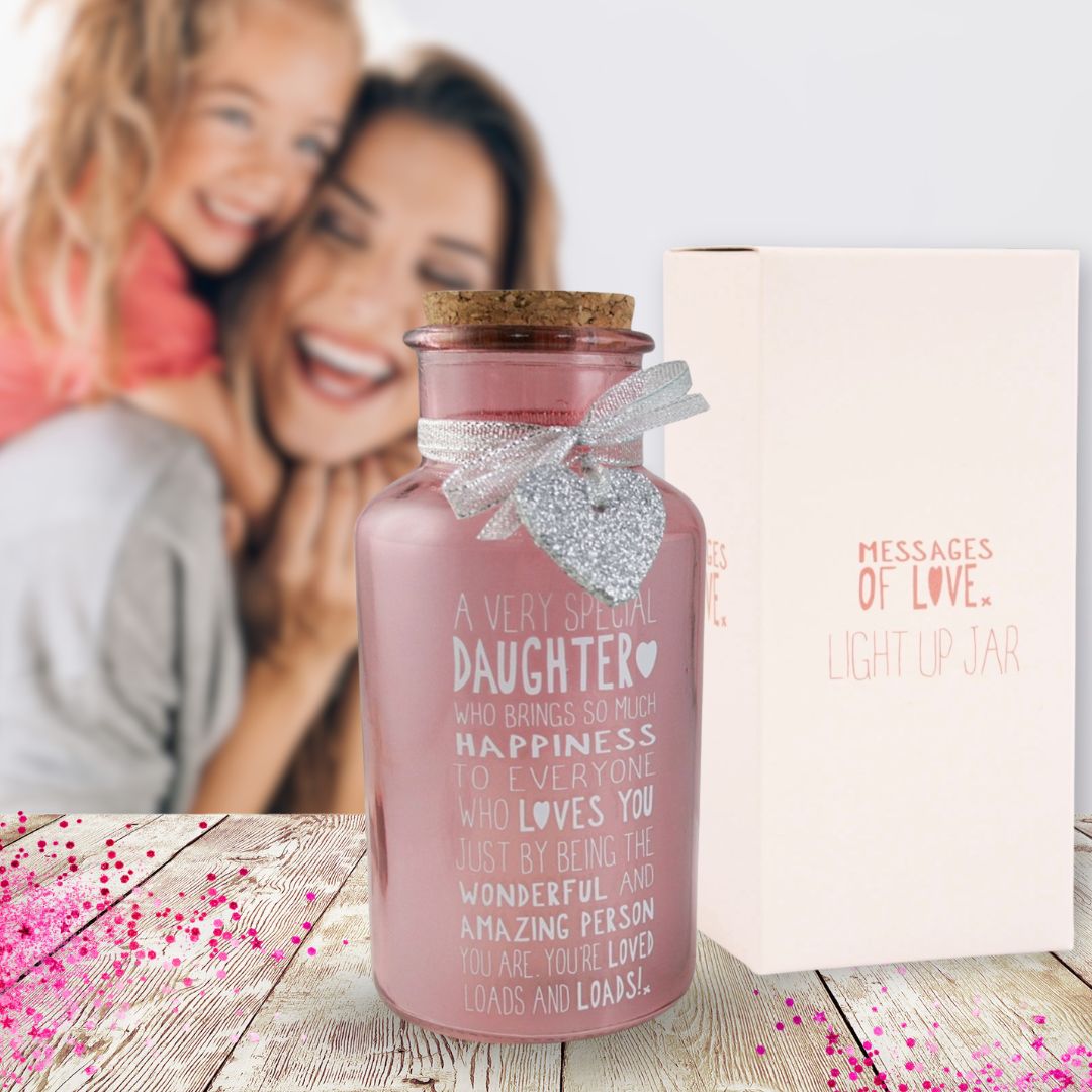 Special Daughter Light Up Jar Messages Of Love Gift