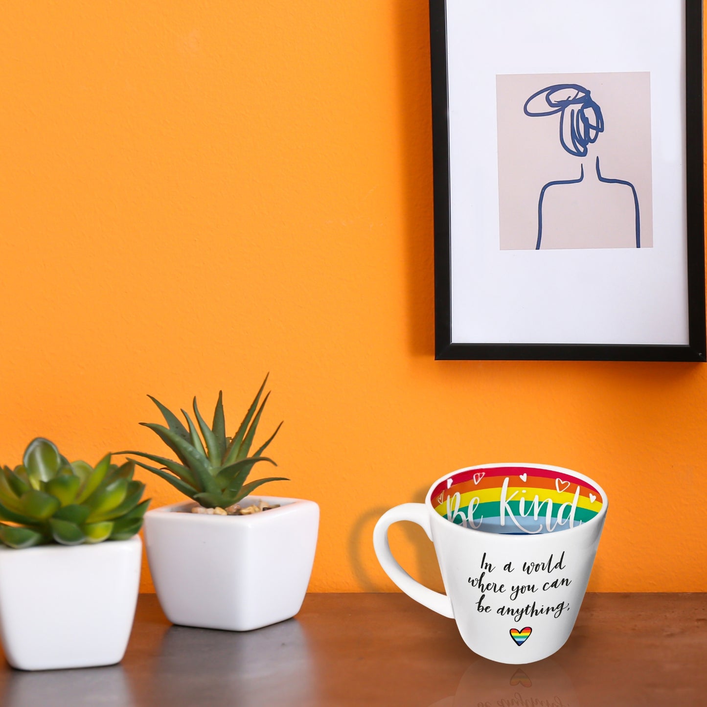 Be Kind Be Anything Rainbow Inside Out Mug