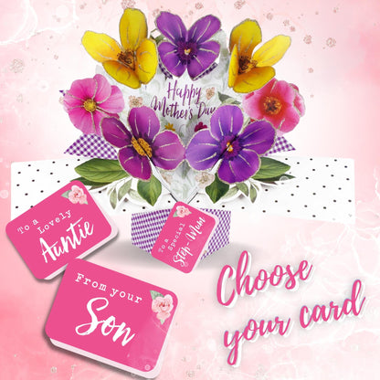 Mother's Day Pansies Pop Up Card Choice Of Cards