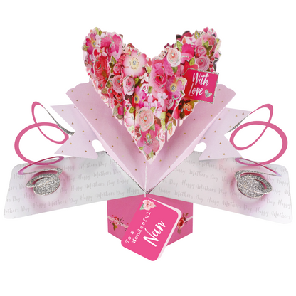 Mother's Day Floral Heart Pop Up Card Choice Of Cards