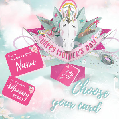 Happy Mother's Day Unicorn Pop Up Card Choice Of Cards