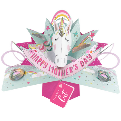 Happy Mother's Day Unicorn Pop Up Card Choice Of Cards