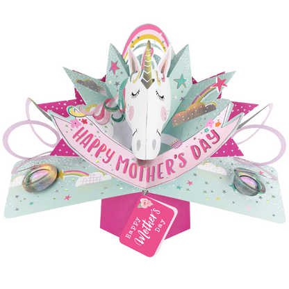 Happy Mother's Day Unicorn Pop Up Card Choice Of Cards