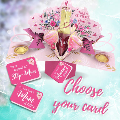 Time To Celebrate You! Mum Pop Up Card Choice Of Cards