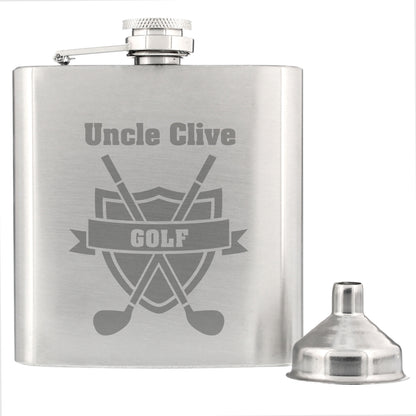 Personalised Golf Hip Flask - Personalise It!