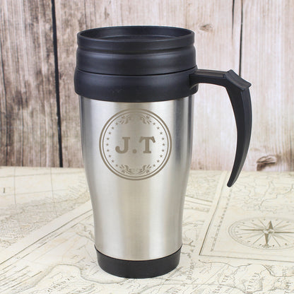 Personalised Monogram Travel Mug - Personalise It!